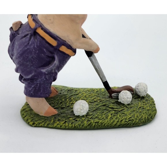 Golfing Pigs Calabar Creations LOT/2 Pig Hollow Pete Apsit figurine Vintage READ - Picture 4 of 16